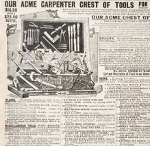 1900 Tool Sets Carpenter Chest Advertisement Victorian Sears Roebuck 5.2... - £14.61 GBP