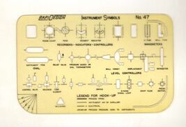 RAPIDESIGN Instrument Symbols #47 * layout design template cutouts with ... - $14.80