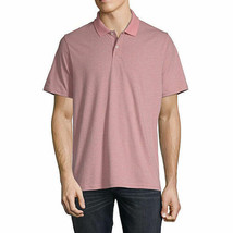 St. John&#39;s Bay Men&#39;s Short Sleeve Everyday Polo X-LARGE Coral Stripe NEW - $18.68