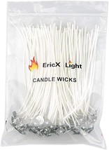 EricX Light 100 Piece Natural Candle Wick Low Smoke 6&quot; Pre Waxed 100 Nat... - $17.14