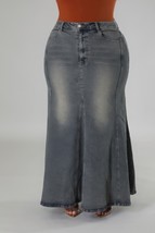 Women&#39;s Plus Size Denim High Waisted Stretch Skirt (1XL) - £58.78 GBP