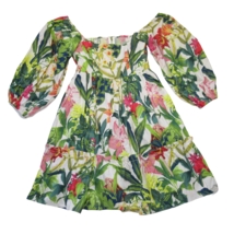 NWT Cara Cara Sip Sip in Rainforest Ivory Floral Poplin Cotton Dress XS - £124.76 GBP