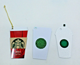Starbucks Coffee 2014 Gift Card Paper Cup Green Dot Frappuccino Zero Balance Set - $12.94