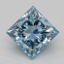Blue PRINCESS Fancy Vivid Blue 1.00 Cts VS2 Lab Grown CVD Diamond for Ring - $475.00
