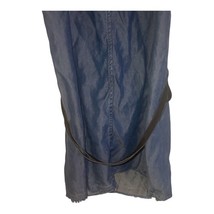 Helmut Lang Women’s Dress Size 2 Blue Tencel Blend USA Made Draped Hem Raw Edge image 9