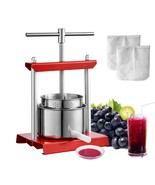 VEVOR Fruit Wine Press, 1.6 Gallon/6L, 2 Stainless Steel Barrels, Manual... - $120.64