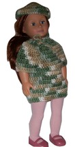 Handmade American Girl 3 Piece Outfit, Crochet, Poncho, Skirt, Hat - $15.00