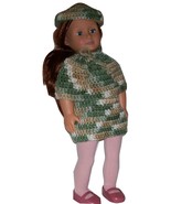 Handmade American Girl 3 Piece Outfit, Crochet, Poncho, Skirt, Hat - $15.00