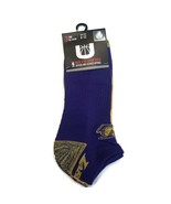 NBA Los Angeles Lakers Mens 3 Pair Of No Show Socks Purple Gold Shoe Siz... - £7.36 GBP