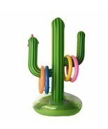 Inflatable Cactus Ring Toss Game Inflatable Pool Toys Luau Party Indoor Outdoor - £18.97 GBP