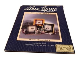Alma Lynne &quot;At Your Leisure&quot; Tartan Plaid Hopscotch Cross Stitch Designs Bears - £4.08 GBP