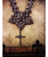 Gothic Marcasite necklace Cross Bib choker chunky statement necklace Vic... - £192.72 GBP