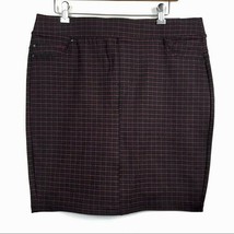 Liverpool Pencil Skirt NEW Burgundy &amp; Black Plaid Bring UR Boots!  4,6 - £7.61 GBP