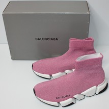 Balenciaga Speed 2.0 LT Pink Metallic Sock Sneaker size US 9 EU 39 MSRP $995 NEW - £561.38 GBP