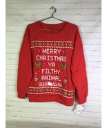 Home Alone Merry Christmas Filthy Animal Light Up Sweatshirt Womens Juni... - £32.62 GBP