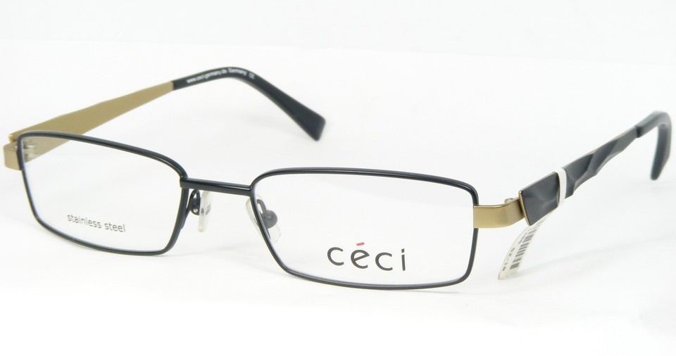 CECI 5206 310 BLACK / GOLD EYEGLASSES GLASSES METAL FRAME 52-18-135mm Ge... - $49.50