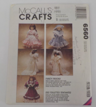 Mccalls Crafts Pattern #6560 Fancy Frocks Gownfit Sz 13&quot; 14&quot; 16&quot; Doll Uncut 1993 - £7.80 GBP