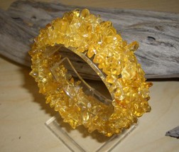  Magnificent Genuine Yellow Quartz Stone Bracelet - $20.00