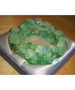  MAGNIFICENT GENUINE GREEN AGATE STONE  BRACELET - $190.18 MXN