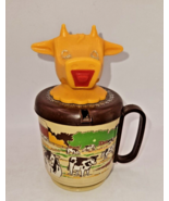 Vintage Whirley Industries Cow Creamer Sippy Cup farm barn plastic mug t... - £7.73 GBP