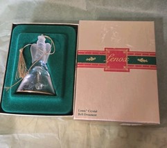 Lenox Hand Blown Lead Crystal Bell Christmas 1988 Ornament Vintage In Box - $240.94 MXN