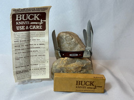 1987 Buck 703 Colt Folding Pocket Knife Three Blade W/ Papers In Box USA - £39.47 GBP
