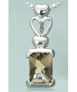 STERLING SILVER RADIANT CUT SMOKEY QUARTZ SOLD - $24.99