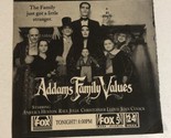 Addams Family Values Vintage Tv Print Ad Christopher Lloyd Christina Ric... - $5.93