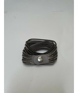 New Leather Multilayer Wrap Bracelet 6 row Crystal look Women&#39;s Gray - £7.12 GBP