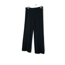 Hanes Womens Size Medium Black Wide Leg Mid Rise Casual Pants - £6.12 GBP