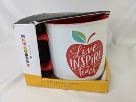 Novagratz Ceramic Mug Live Inspire Teach Coffee Cup 20 oz - $14.95