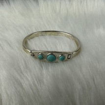 Lucky Brand Silver Tone Turquoise Cuff Bracelet - £13.15 GBP
