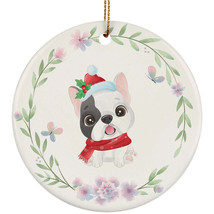 Cute Baby French Bulldog Ornament Wreath Christmas Gift Tree Decor For Dog Lover - £11.88 GBP