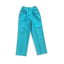 Alfred Dunner Teal Blue Pull On Pants ~ High Rise ~  Sz 10P ~ 27.5&quot; Inseam - £17.68 GBP