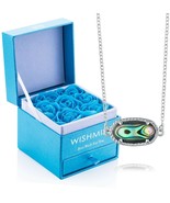 Women Gift Jewelry Set Silver Necklace and 7 Blue Rose for Women Girl (S... - £68.11 GBP