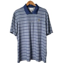 Adidas Adi Pure Polo Shirt Galloway Golf Club Blue Striped Men&#39;s Size XL - £30.97 GBP