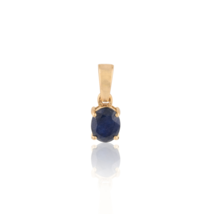 18K Gold Blue Sapphire Pendant - £91.87 GBP