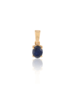 18K Gold Blue Sapphire Pendant - £92.94 GBP