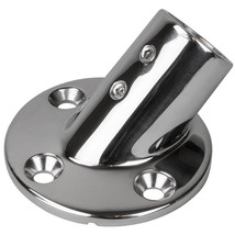 Sea-Dog Rail Base Fitting 2-3/4&quot; Round Base 45° 316 Stainless Steel - 1&quot; OD - £27.68 GBP