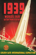 Vintage 1939 Word&#39;s Fair POSTER.Home wall.Room Decor.Art.398. - £13.32 GBP+