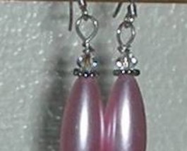 Sterling Silver Pink Pearl Swarovski Crystal Earrings - $19.99