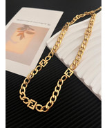 Letter F by Yard Gold Chunky Chain Necklace Madewell Paris Designer Ami ... - £15.98 GBP