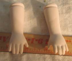 Vintage porcelain/bisque collectible  3&quot; arms  doll parts e SMALL BABY TODDL - £14.45 GBP