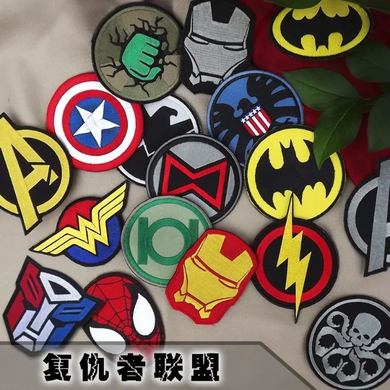 Marvel Comic Series Spider Man, Superman Velcro Badge, Embroidered Badge, - £12.26 GBP