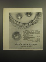 1960 Van Cleef &amp; Arpels Jewelry Ad - Golden Angel Hair - £12.01 GBP