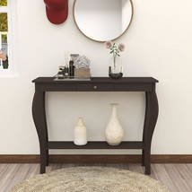 Choochoo Narrow Console Table With Drawer, Chic Accent Sofa Entryway, Espresso - £82.26 GBP