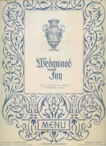 Wedgwood Inn Menu 4th St &amp; 18th Ave in St Petersburg Florida 1955 - £99.81 GBP