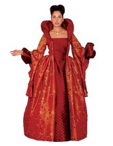 Tabi&#39;s Characters Elizabethan Queen Costume (Large) Burgundy - £327.31 GBP