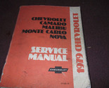 1979 Chevy Monte Carlo Camaro Nova Malibu Servizio Negozio Riparazione M... - $121.58