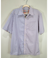 Robert Graham Men&#39;s Size L Multicolor Colorblock Plaid Stripe Short Slee... - €22,31 EUR